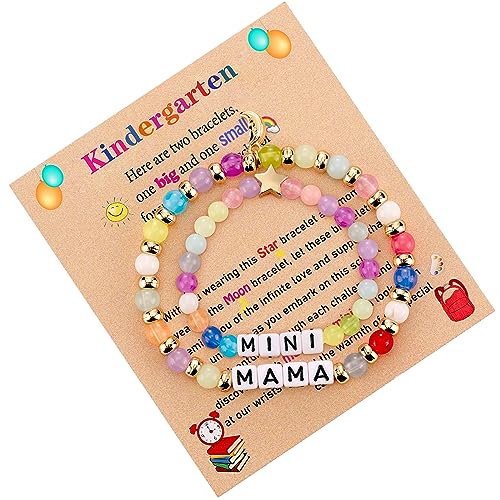 VULETO First Day of Kindergarten Bracelets Mommy and Me, Back to School...