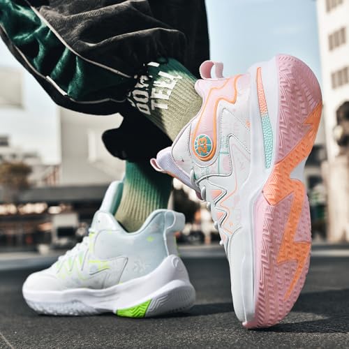 Teen Boys Girls Basketball Shoes, High Performance Durable Court Sneakers Non-Slip Shock-Absorbing for Indoor Outdoor4