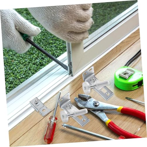 Kit de reparación de herrajes para puerta plegable de clóset con guías pivotantes y ruedas para puertas corredizas, piezas de repuesto duraderas miniatura 4