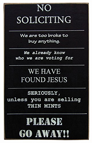 Collins No Soliciting Sign
