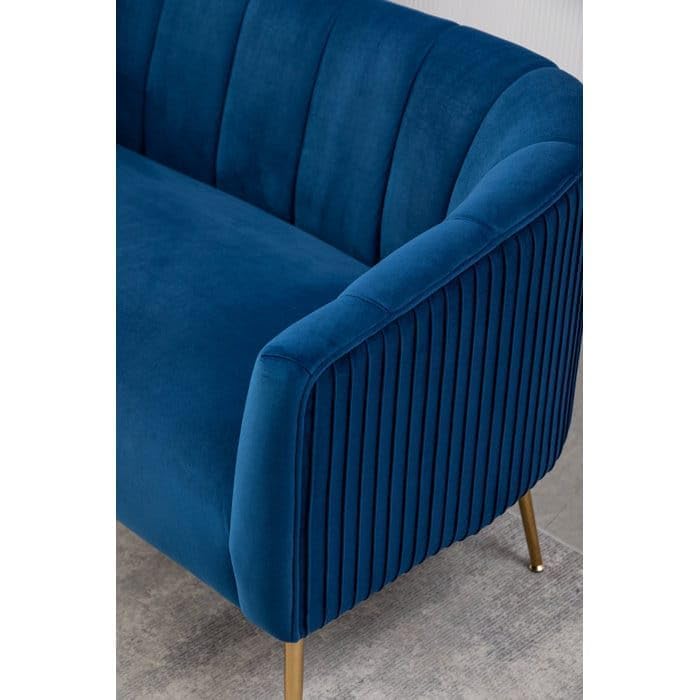 Image of 2-Seater,Loveseat Sofa Couch for Home and Living Room Bedroom & Office and Hallway Sofa (Blue)