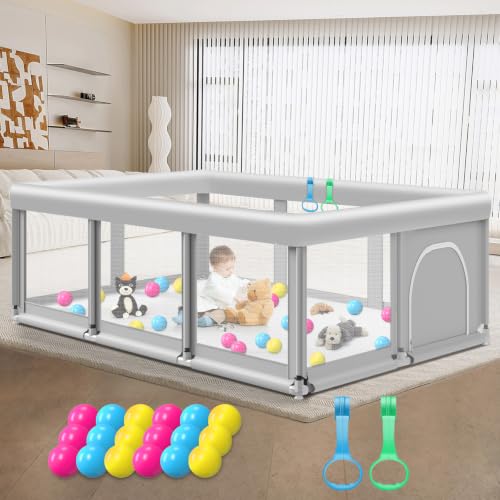 Large Baby Playpen for Babies and Toddlers, Playpen 74&times;50, Large Baby Play Yards Indoor & Outdoor...