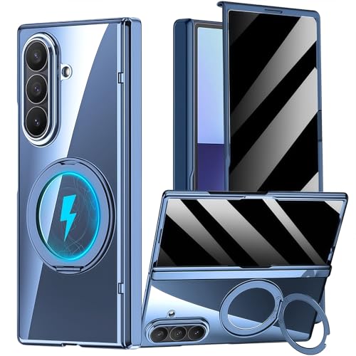 Coque Samsung Galaxy Z Fold 7 magnétique transparente avec écran de confidentialité et support