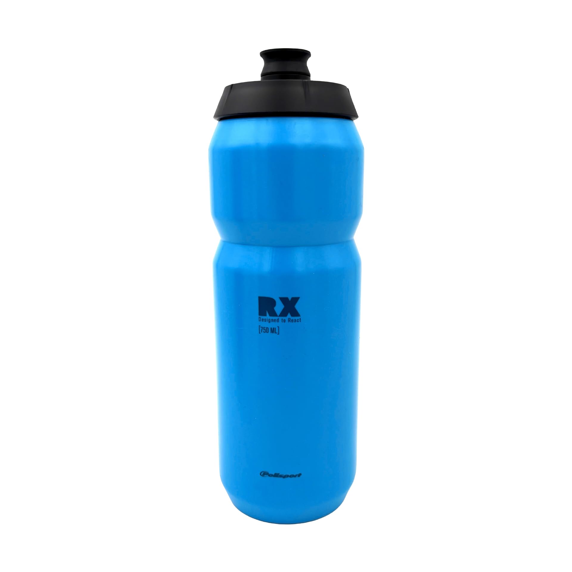Polisport 8646300372 R 750ml AMZ Botella de Agua Multi-Deporte, Capacidad 750ml, Ultra-Ligero, Flexible, Boquilla Soft-Touch, Sin BPA, Bidón Ciclismo, MTB, Color Azul