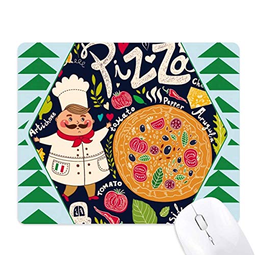 Tapis de souris pizza green pine tree en caoutchouc souple haute densité