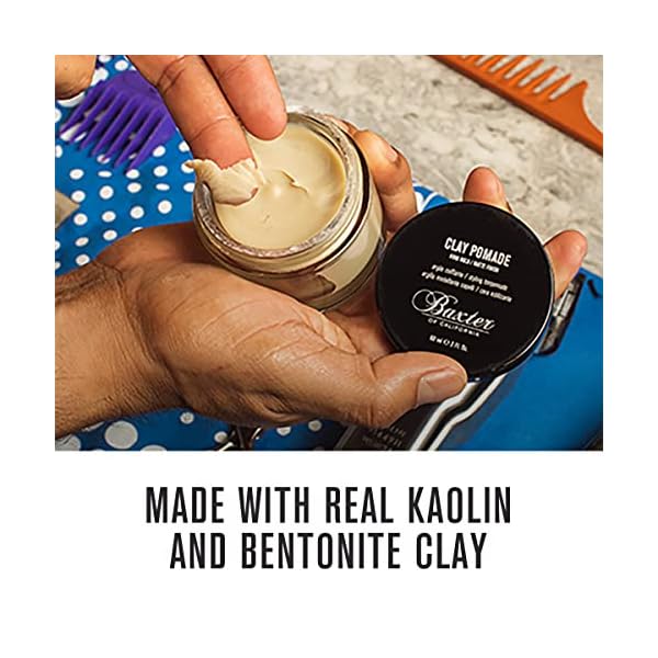 Baxter of California Clay Pomade Firm Hold / Matte Finish Hair Pomade for Men and Women, Perfect for Texturizing Straight or Wavy Hair - 2 Ounces - Image 3