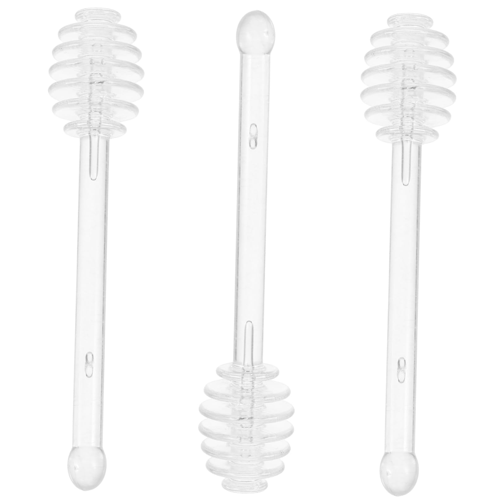 Mobestech 3Pcs Glass Honey Dippers Honey Stir Wands for Easy Mixing of Honey and Jam Comfortable Handle for Effortless Use for Home Kitchen and Dining