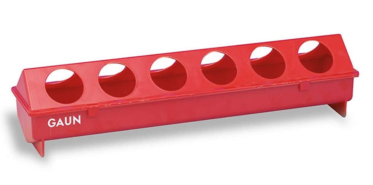 Gaun 12 Holes Bird Food Dispenser for Chicken / Hen and Other Similar Birds (50x12.5x12.5cm)