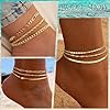 iF-YOU-Gold-Ankle-Bracelets-for-Women-14k-Gold-Plated-Waterproof-Cuban-Link-Chain-Anklets-Set-Layered-Anklet-Bracelets-for-Women-Beach-Gift-Adjustable-Size-5pc iF YOU Gold Ankle Bracelets for Women, 14k Gold Plated Waterproof Cuban Link Chain Anklets Set, Layered Anklet Bracelets for Women Beach Gift Adjustable Size 5pc