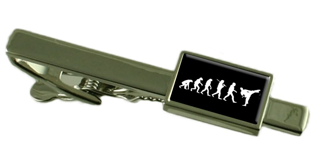 Clip de corbata Karate Evolución Ape Man de metal con bolsa de tela 3