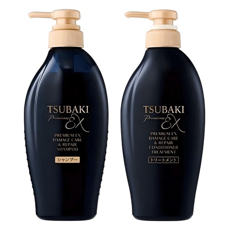 Camellia Salon-Level Shampoo & Conditioner | Pack of 2 | Made in Japan | Yummy-Yamaguchi (Black Repair Strong EX)