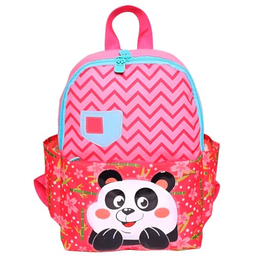 Mochila Infantil De Costas Animais Bichinhos Escolar Para Escola Viagem Creche Menino Menina Masculino Feminino Desenho Tubarão Dinossauro Cachorro Panda Joaninha (Panda)