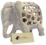 acnl steinbock skulptur Handmade Soapstone Sculpture of Mother Elephant with Baby Inside - Impossible Elephant Decor Statue - Good Luck Symbol of Fertility - Baby Shower Gift Ideas for Moms Unique Home Decor