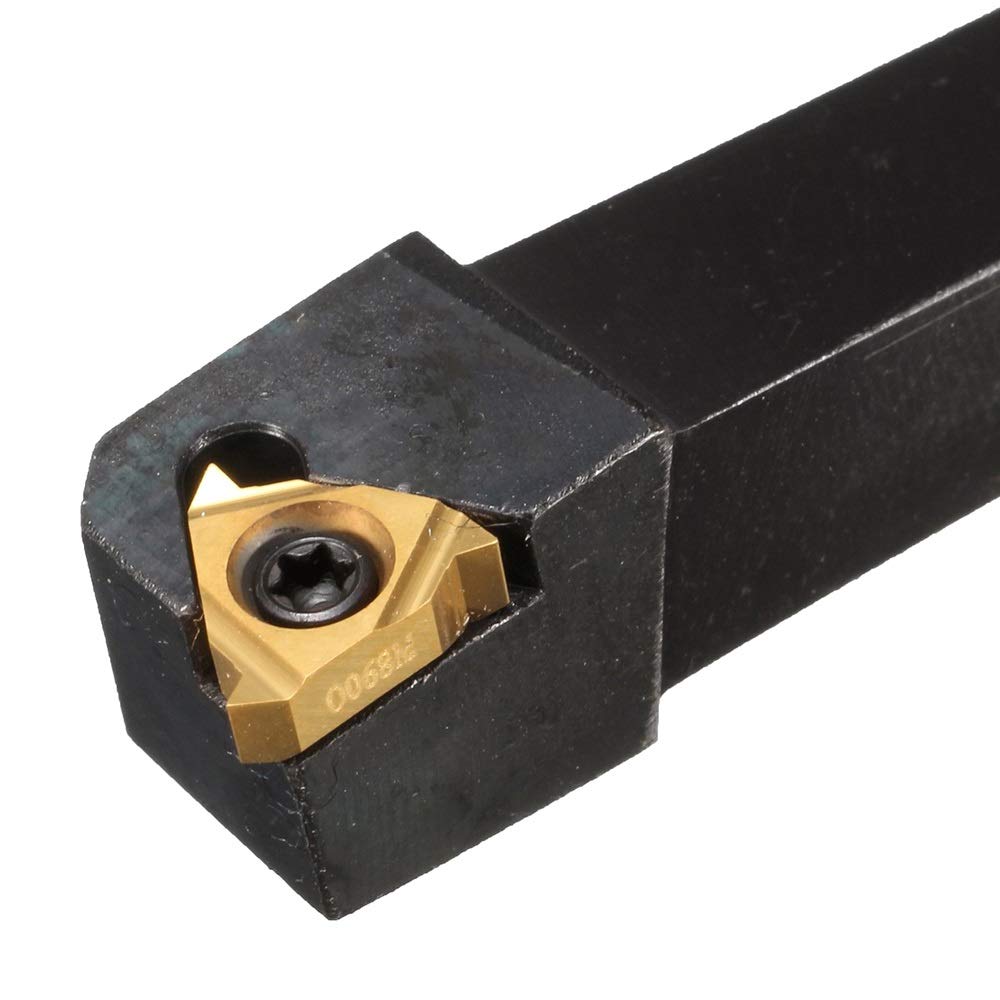 Torneado y ranurado de plaquitas metálicas para torno Torno interior Roscado Volviendo Porta-herramienta + 2pcs Inserciones de carburo + 2 Llaves Herramientas CNC SER1010H11 / SNR0010K11
