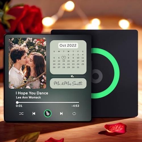 Imán de Refrigerador con Música Personalizado Reproductor de Música con Foto San Valentín Spotify Portada del Álbum Puede Reproducir Canciones Regalo para Parejas Navidad