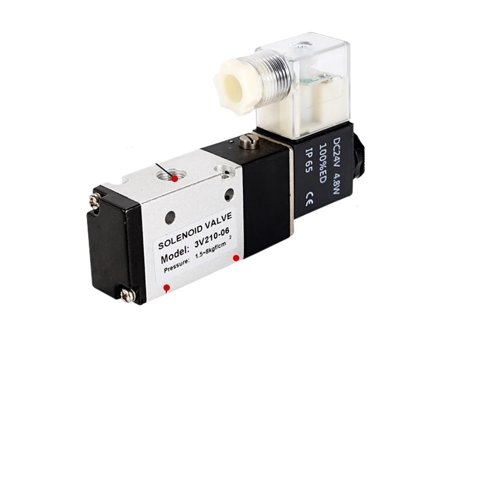 Yiqtjnzfgp 3V220-06 3V110-M5 3V110-06 3V210-08 3V120-06 3V320-10 3V420-15 1/8" Three-Way Pneumatic Solenoid Valve With Wire Dc12v Dc24 Ac110 Ac220v(3V220-06)