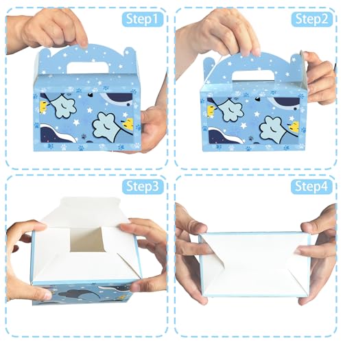 Cartoon Blue Party Gift Boxes (18pcs)