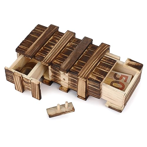 FunX Caja de Madera con Compartimentos Secretos para Regalo de
