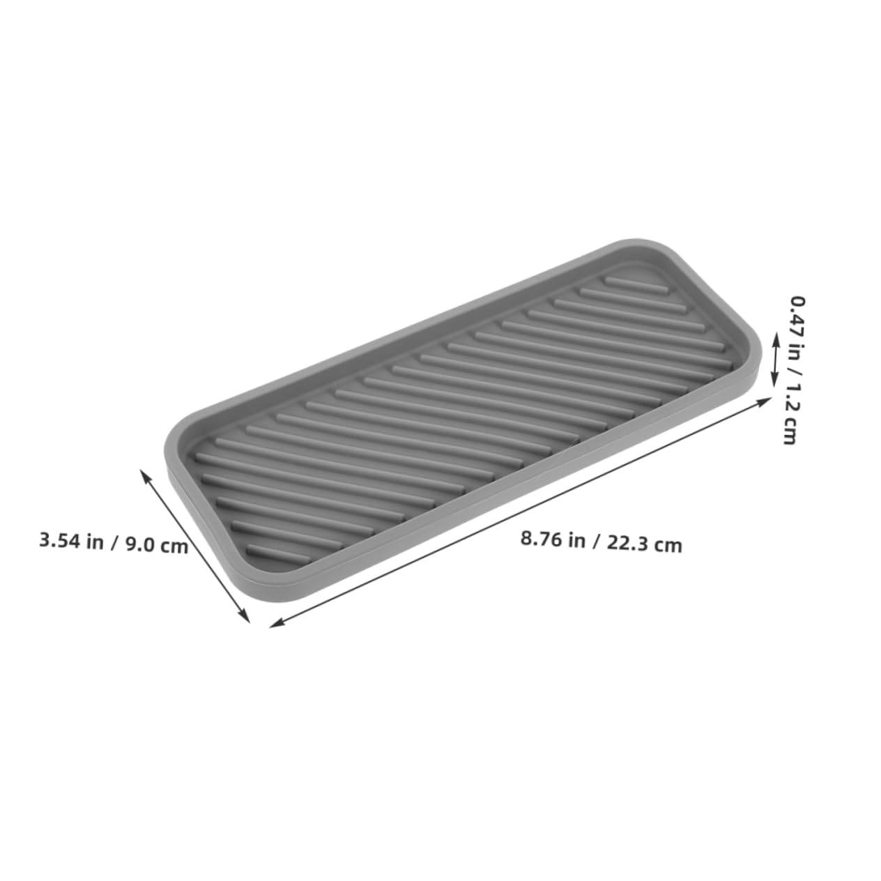 Hemobllo 2pcs Silicone Bathroom Organizer Tray Space Saving and Easy to Clean for and Boat Toiletries and Storage for Toothbrush Toothpaste and Shampoo