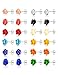 LOYALLOOK 12 Pairs Assorted Colors Resin Rose Flower Earring Studs Set Stainless Steel Post,Nickel-free 10MM