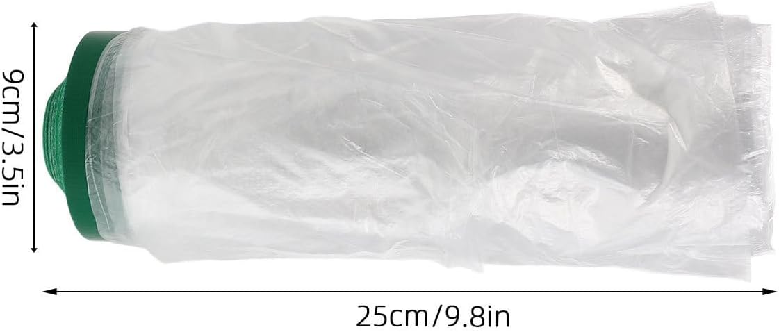 WOONEKY Pre Taped Waterproof Masking Film Roll 20m for Painting