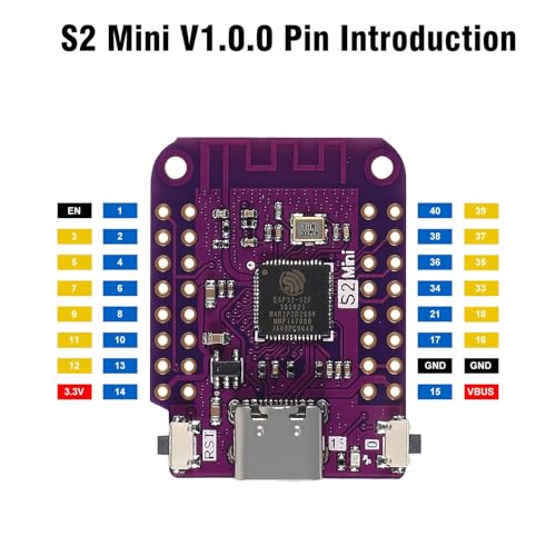 S2 Mini V1.0.0 ESP32-S2 Module XTVTX 3 Pieces Based on ESP32-S2 Development Board 4MB Flash 2MB PSRAM WiFi Compatible A-rduino MicroPython CircuitPython ESP-IDF - Image 4