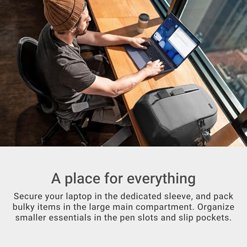 Image of Dell EcoLoop Urban Laptop Backpack CP5625G, 16in, 27L, Water Resistant | 300D rPET Polyester, 52% Recycled Content, 360 Degree Foam Laptop Protection
