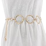 Style Fashion OL pour divers outfits: Spécialement conçue pour le style OL et la commutation quotidienne, notre ceinture chaine s'accorde parfaitement avec robes, manteaux ou robe western. Elle renforce la sophistication et la couche du look, élevant le style général.