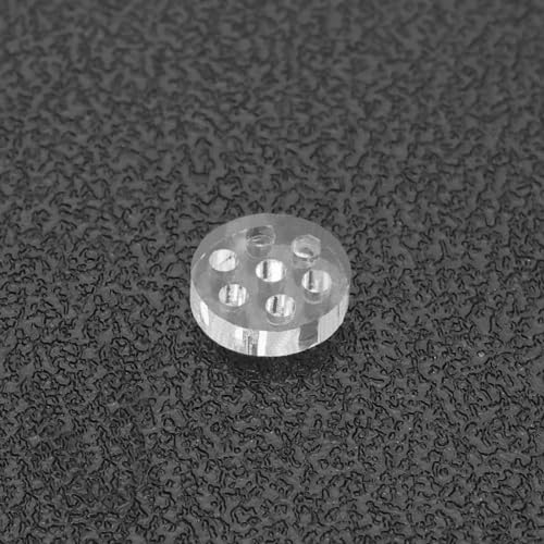 Image of 20PCS Transparent Glass Screen Filters Diameter 8mm Height 1.8mm High Borosilicate Glass Screens Filters with 7 Honeycomb Holes for Lab Filters