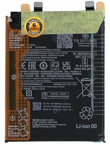 Image of Original BM5J Battery for Redmi K50 12T / 12T Pro /Redmi K50 Battery with 6 Month Warranty**(LR32)