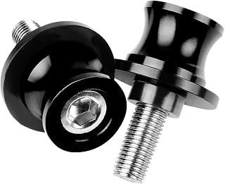 2pcs M6*1.5 Motorcycle Swing arm Sliders Spools, 6mm CNC Swingarm Spools Fit with Yamaha FZ01 FZ03 FZ09 FZ10 MT-01 MT-03 MT-07 MT-09 MT-10 MT-125 FZ1 FZ6 FZ8 FZS1000 FZS600 (Black)