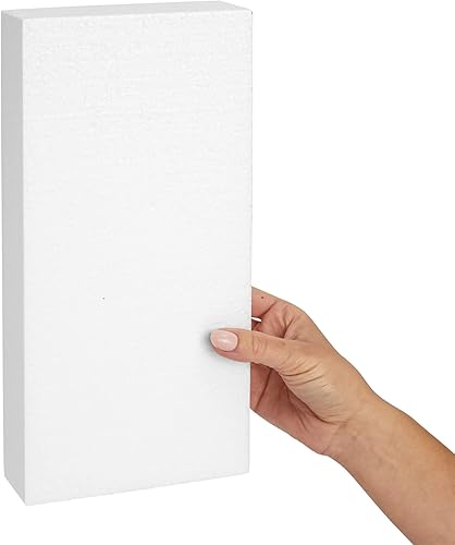Miniatura 6 de Juvale Bloques de espuma suave para manualidades y arreglos florales, bloques de tallado de espuma, 12 x 6 x 2 pulgadas, blanco, paquete de 6