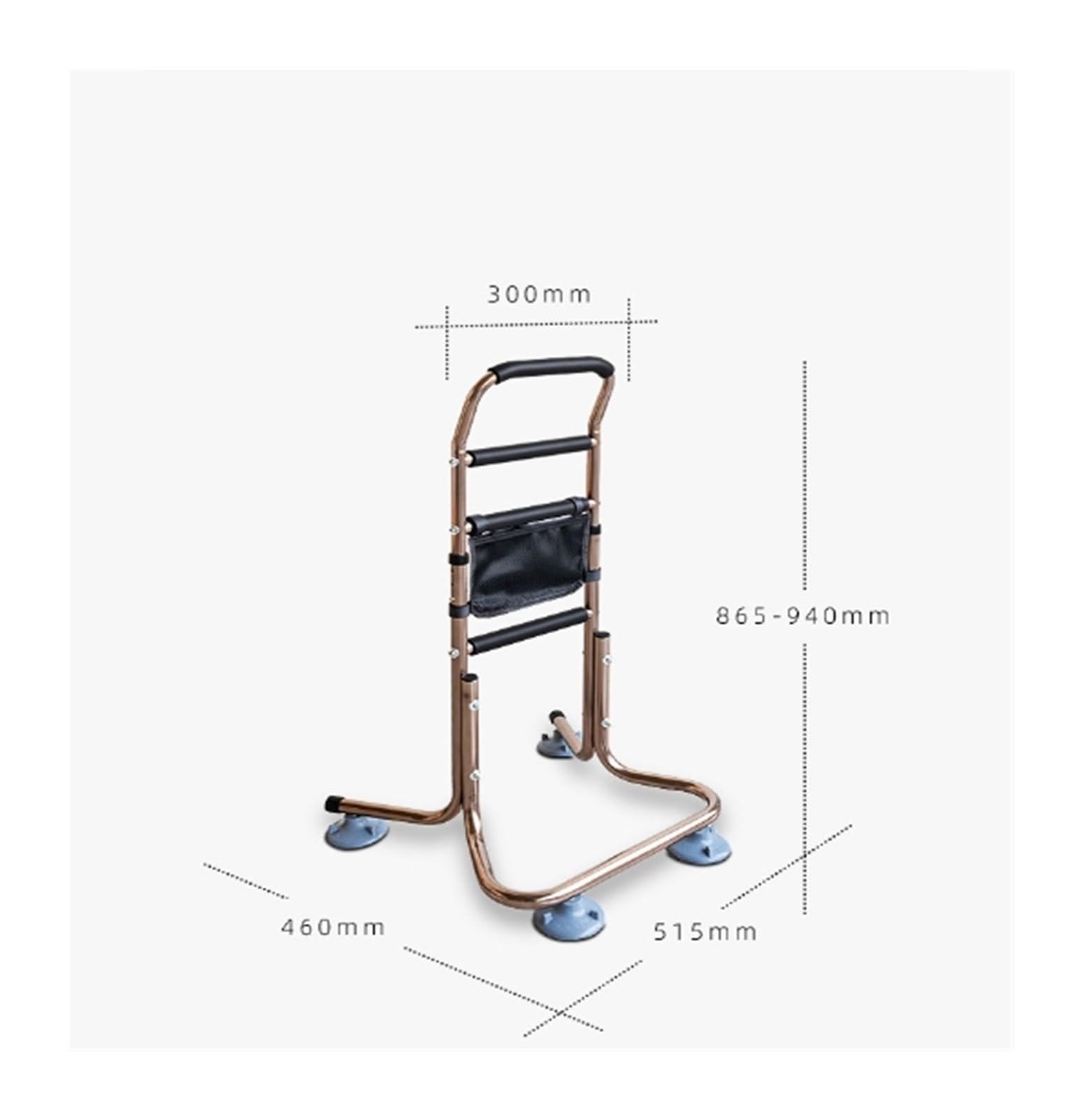 Aufstehhilfe für Senioren & Mobilitätseingeschränkte - Höhenverstellbare Stehhilfe mit Rutschfester Basis, Sicherheitsgriff für Toilette, Bett, Sofa