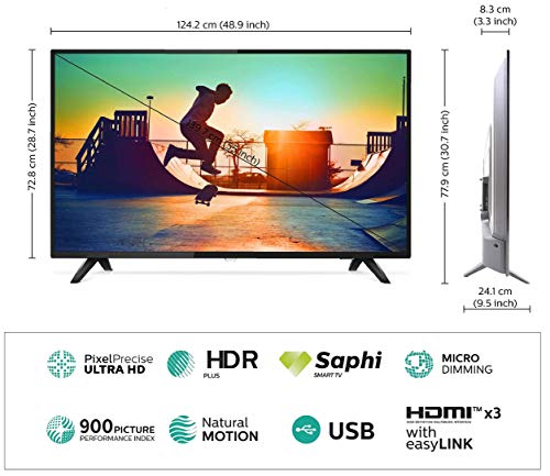 Image of Philips 139 cm (55 inches) 6100 Series 4K LED Smart TV 55PUT6103S /94 (Black)