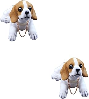 ifundom 2 Peças Decorações De Bolo De Resina De Mesa Animais Balançando A Cabeça Boneca Figuras De Animais De Resina Balançando A Cabeça Enfeites De Cachorro Para Carros Enfeites De Carro