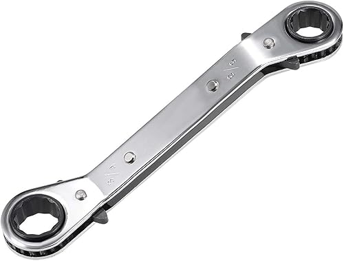 uxcell Llave de trinquete reversible, extremo de caja doble de 34 pulgadas x 58 pulgadas, Cr-V