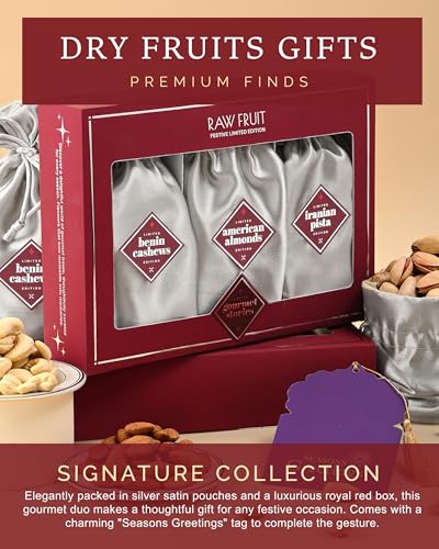Image of Hyperfoods Elegant Designer Box with Cashews Almonds Pistachios 300 Grams Pack of 3 Dry Fruits Festival Gift Hampers Gifting Collection for Any Occasion DryFruit Gift Hamper