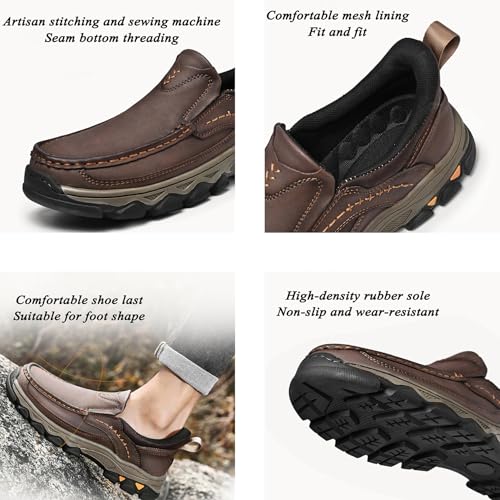 Enjerr Orthopedic Shoes, 2025 New Men's Arch Support Soft Slip On Bottom and Surface Business Leather Shoes4