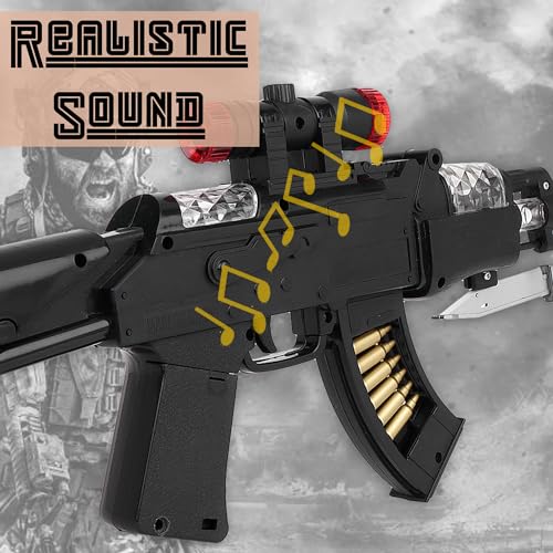 Image of Toyzone Toy Gun | Pretend & Play Gun | Flash Sound | Dynamic Movement | Movable Bullet | Removable Stand & Cassette | Gun for Kids | for 3+ Years (Grand Shooter)