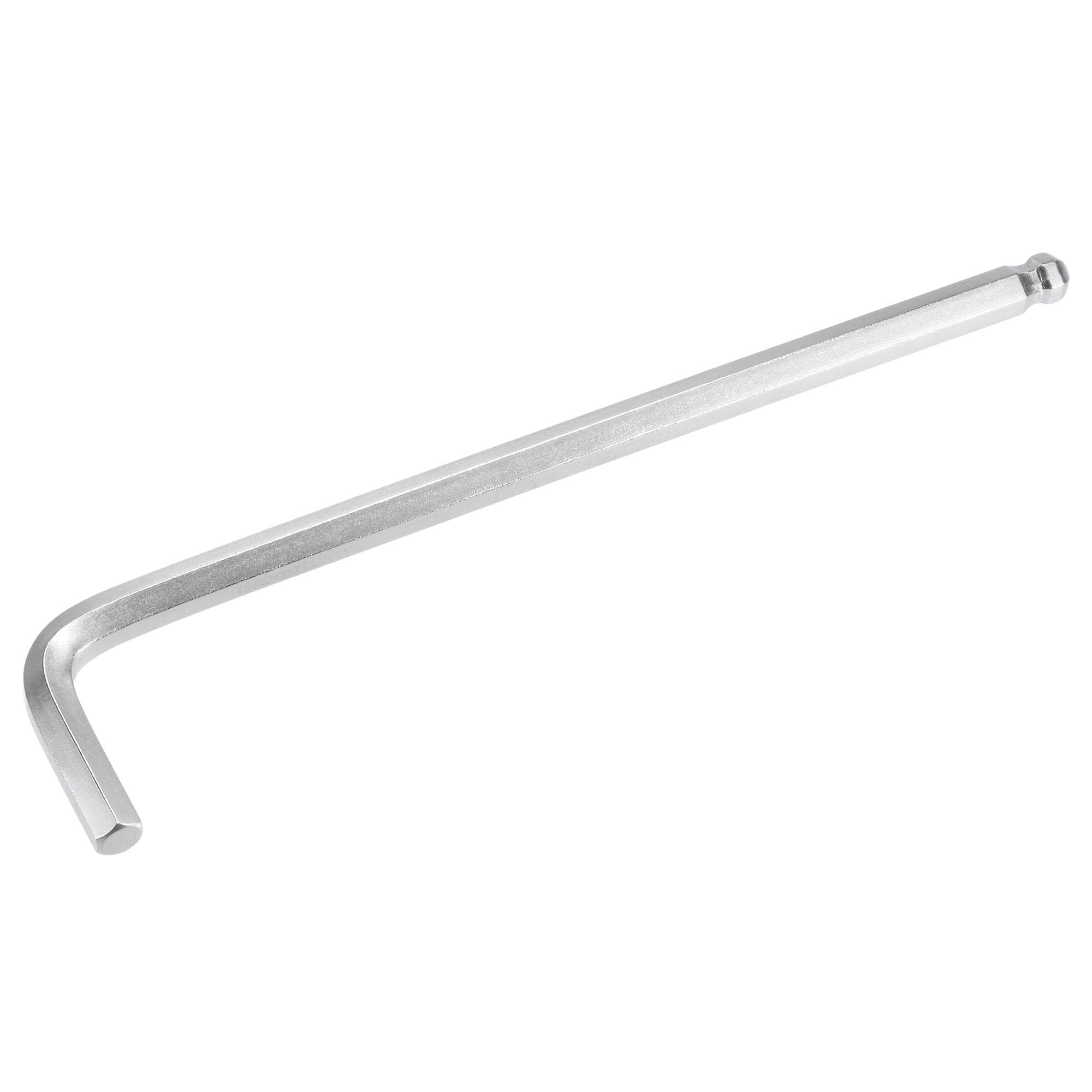 TOP-VIGOR 8mm Ball End Hex Key Wrench, L Shaped Long Arm Allen Key for Household DIY Professional Machine Repairing, CR-V
