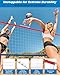 Swimming Pool Volleyball Net Replacement Heavy Duty, Extra-Long 15FT-28FT Adjustable, Upgraded All-Weather+Waterproof, Reinforced Borders, and Durable Nylon Straps-15x3FT, Red White Blue(Net Only)