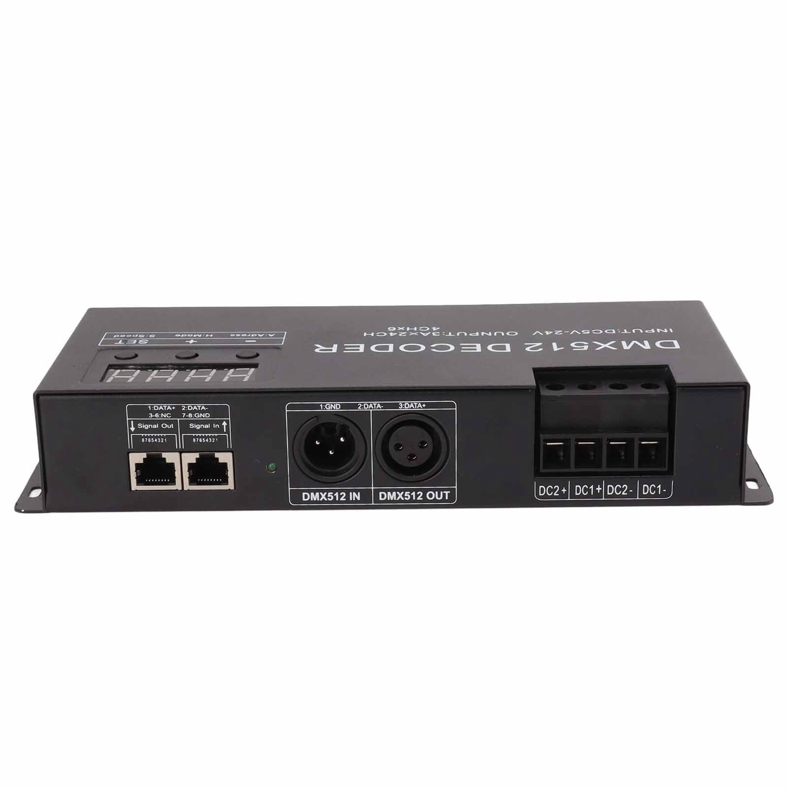 Controlador de intensidad RGBW DMX512, 24 canales DMX decodificador RGBW DMX512, controlador LED para escenario DC5V-24V, dispositivos de grabación de estudio