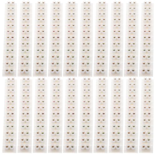 Borniers à vis blancs 12 positions Ipetboom pour connexions électriques