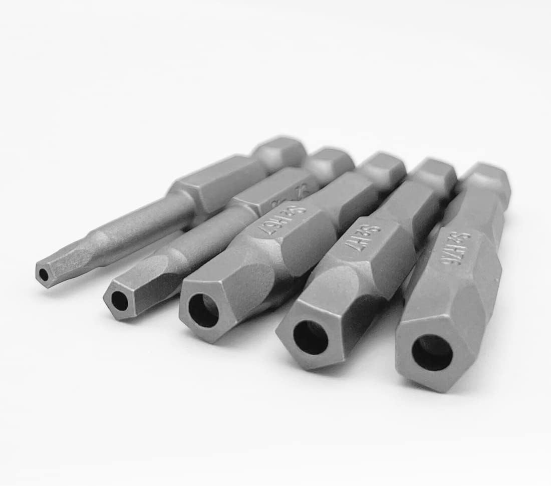 10pcs Pentagon Head Screwdriver Bits Set Magnetic Pentagonal Drive Bit 1/4 Inch Hex Shank S2 Steel Security Tamper Proof Screw Driver Bit Set 2-Inch Length [H3-H7.6]