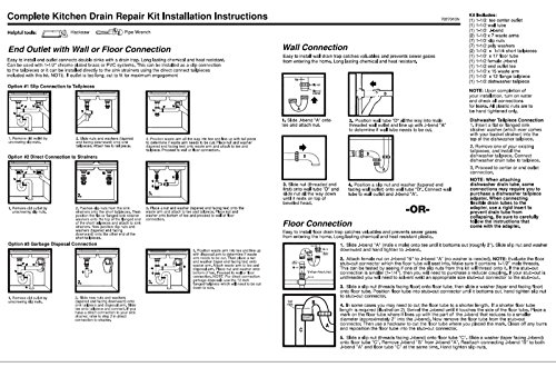 Plumb Craft 7027010N Complete Kitchen Drain Repair Kit - Fits most sinks, White - Thumbnail 4