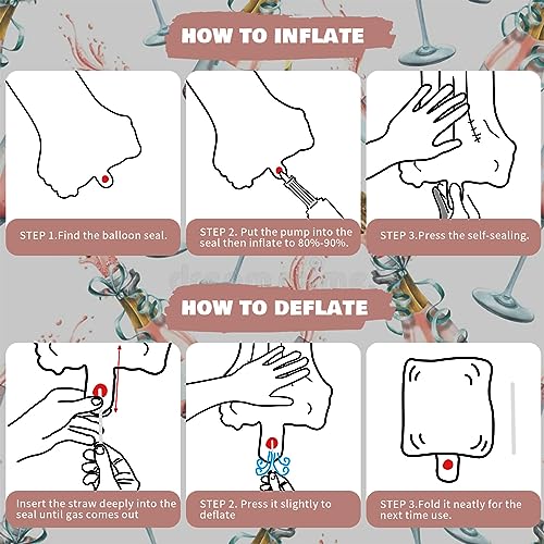 Image of Aluminum Foil Champagne Balloons, Large 36Inch Pink Mylar Foil Helium Wine Glass Goblet Balloons for Birthday Engagement Bachelorette Party Decorations