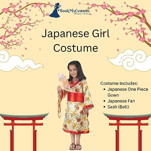 Image of BookMyCostume Japanese Girl Kimono International World Costume 7-8 years