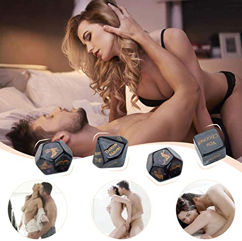 image for SoSickWithIt 4pcs Sex Dice Games for Adult Couples, Erotic Sex Dice Co