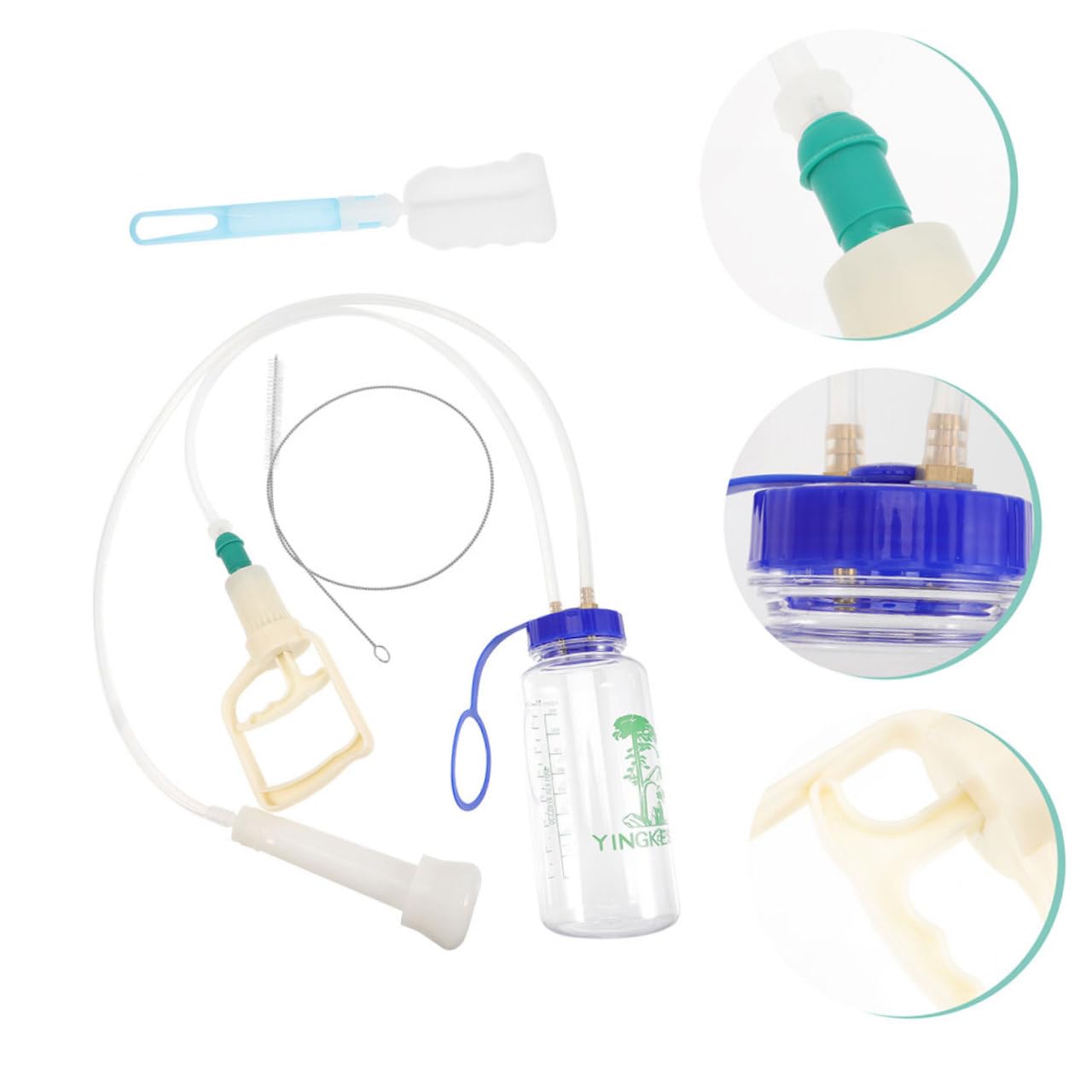 VANZACK Mungitrice Portatile Manuale Per Pecore e Mucche Completo Bottiglia Pp Trasparente Resistente e Leggera Facile Da Pulire e Trasportare Per Piccole Aziende Agricole o Uso Domestico