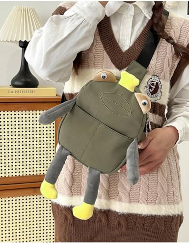 Image of Frog Crossbody Handbags For Women Men Cute Shoulder Bag Nylon Sling Chest Bag Casual Travel Hiking Daypack